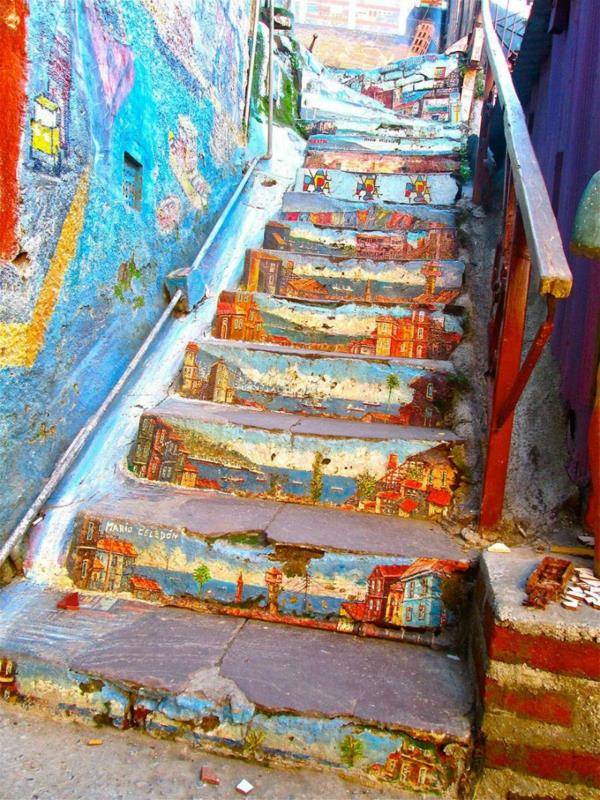 graffiti photos valpasairo chili escaliers