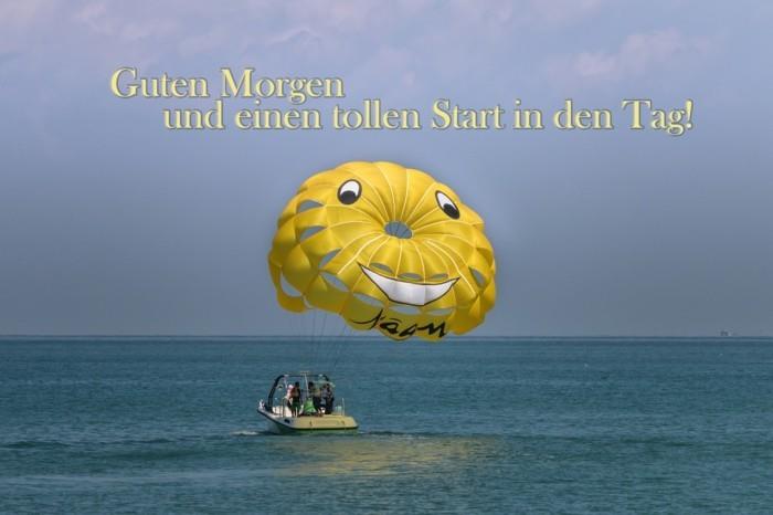 kartkę z życzeniami dzień dobry parasailing buźkę