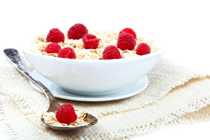 Idées de petit-déjeuner sains flocons d'avoine sucettes biscuits myrtilles chia coupe fruits secs