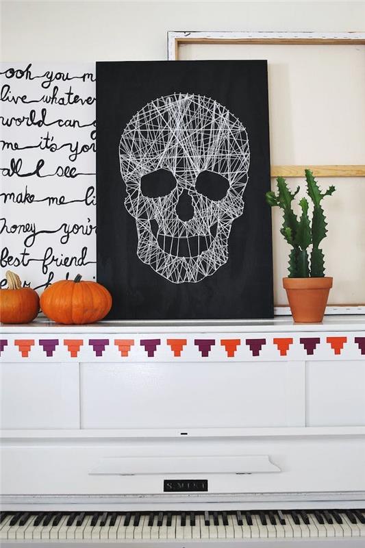idées d'artisanat d'halloween crâne faites vous-même