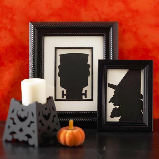 idées d'artisanat d'halloween silhouettes effrayantes