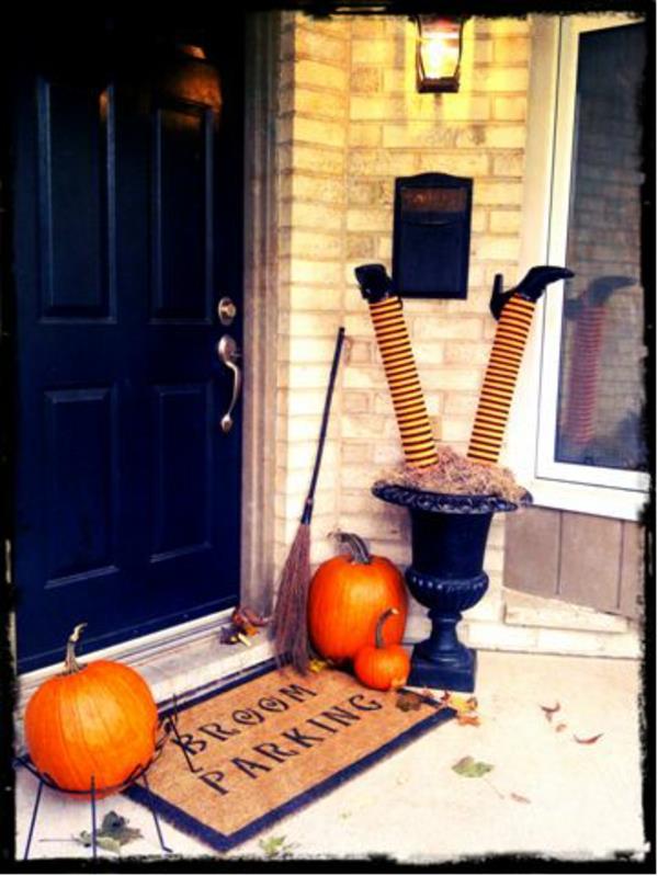 décoration d'halloween faites-le vous-même amusant paillasson porte d'entrée