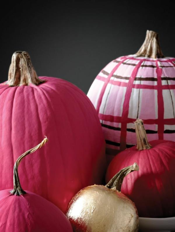 décoration vous-même halloween en fun rose peint