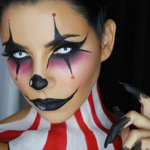 halloween twarze kobiety makijaż klauna