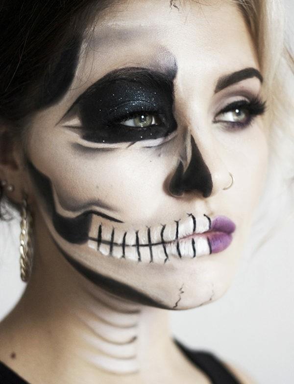 halloween twarze przerażające kobiety makijaż