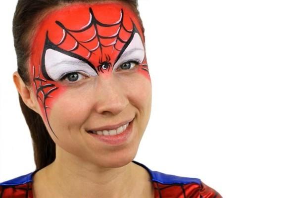 halloween twarze spiderman makijaż