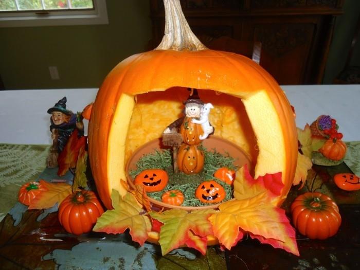 halloween dynia rzeźbienie niezwykłe pomysły na dekoracje na halloween