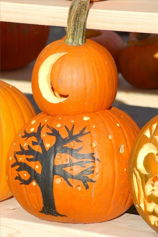 dekoracja z rzeźbienia w dyni halloween do wewnątrz lub na zewnątrz!