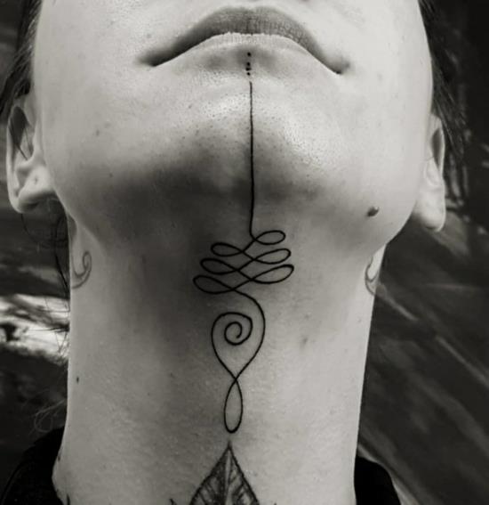 szyi unalome znaczenie tatuażu