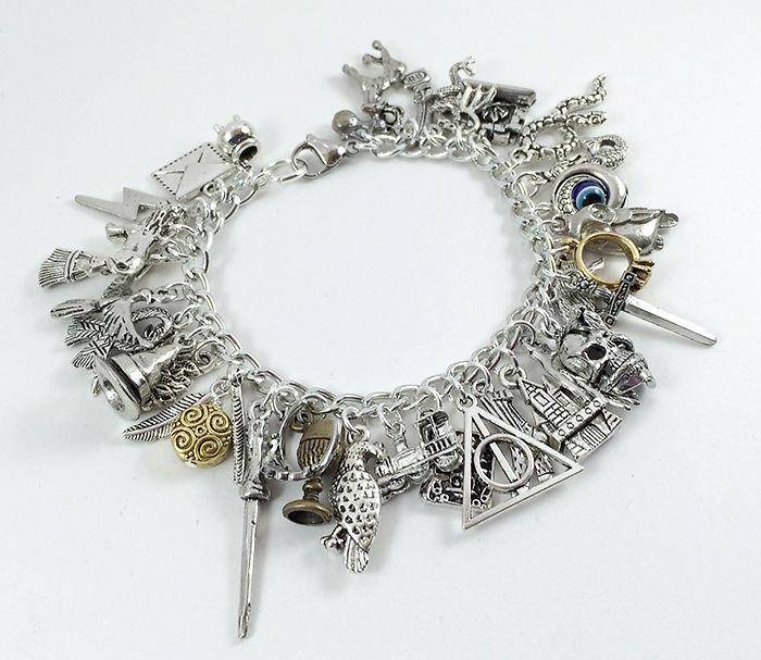 harry potter biżuteria bransoletki srebrny talizman amulet