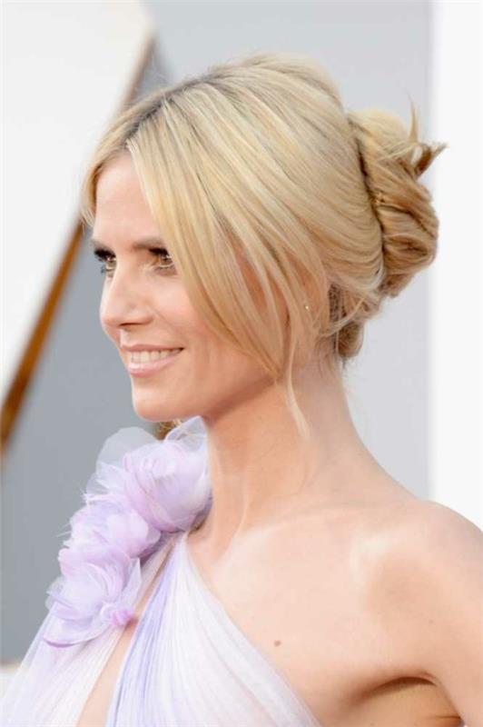 heidi klum bun updo oscars 2016