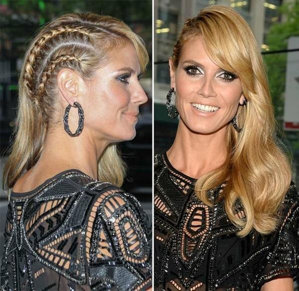 tresses latérales de coiffure heidi klum