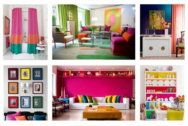 les couleurs vives dans la décoration d'intérieur se combinent avec des couleurs vives redimensionnées