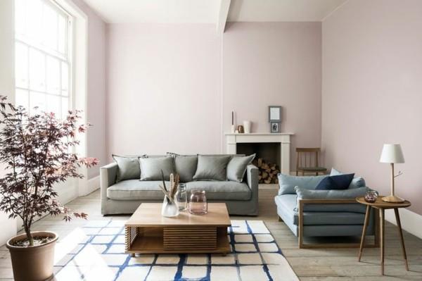 idées de couleurs de mur rose vif salon