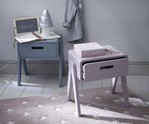 Magnifique conception de chambre d'enfant idée de table de chevet pour trois enfants