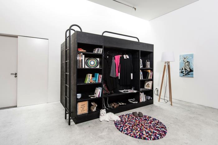Łóżka na antresoli dla dorosłych Okrągły dywan designerski Living cube