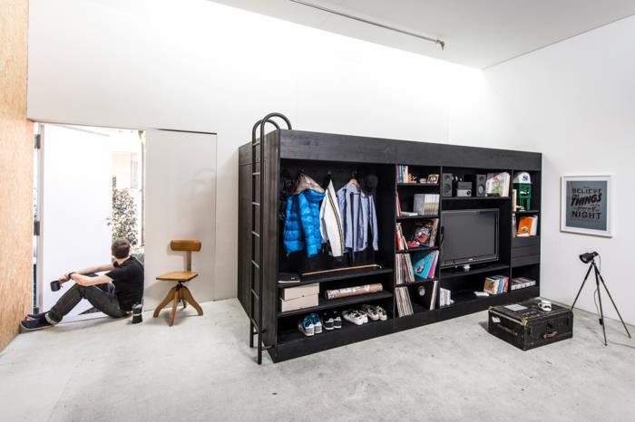 Łóżka na antresoli dla dorosłych projektowanie mebli designerskich living cube