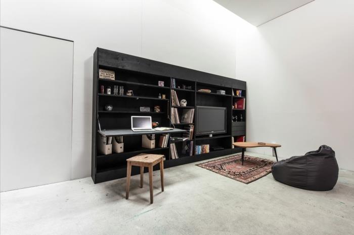 Loft-łóżka-dla-dorosłych-sześcian-minimalistyczny-projekt pokoju