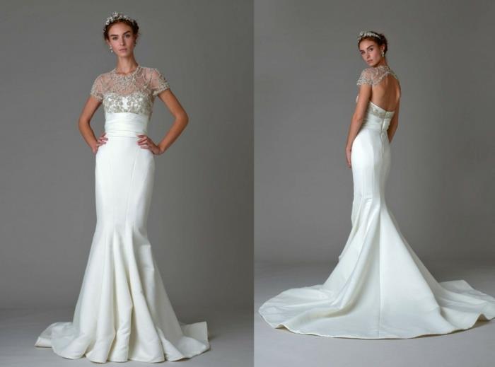 suknie ślubne 2016 suknie ślubne koronkowe hafty dżetów moda dla nowożeńców długość podłogi!