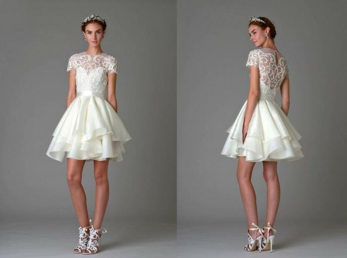suknie ślubne 2016 suknie ślubne trendy moda dla nowożeńców moda ślubna krótkie sukienki białe