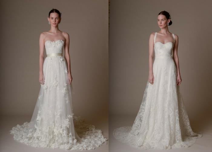 suknie ślubne 2016 suknie ślubne trendy moda dla nowożeńców klasyczne modele spizte flora emuster