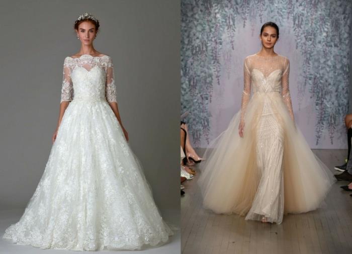 suknie ślubne 2016 suknie ślubne trendy hafty cyrkonie moda dla nowożeńców