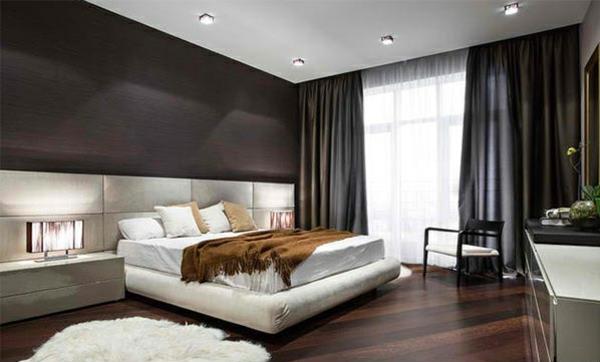 drewniana podłoga w sypialni żywe pomysły kolorystyka brązowa beżowa biel