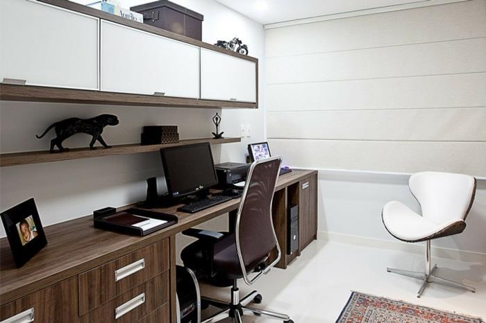 wyposażenie biura domowego półki biurko biurowe komoda szafki krzesło ergonomiczne