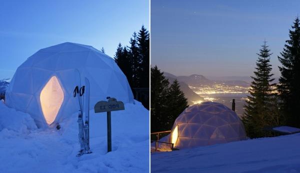 hôtel igloo alpes neige