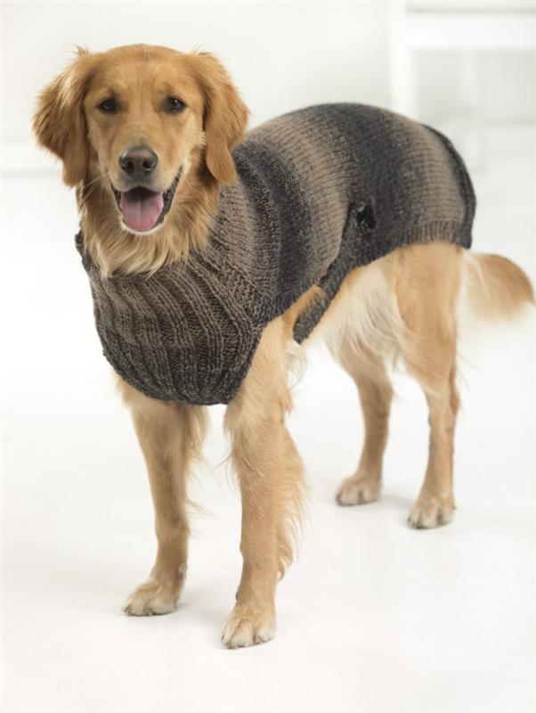 sweter z dzianiny dla psa z wełny