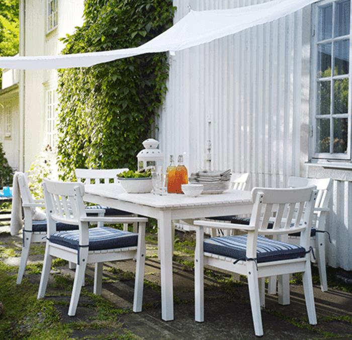 Mobilier de jardin ikea table à manger d'extérieur chaises pare-soleil