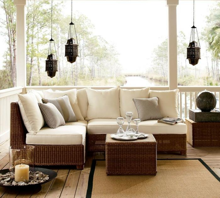 Meubles de jardin ikea meubles d'extérieur en rotin canapé table basse lanternes en métal