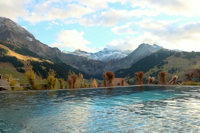 basen bez krawędzi Hotel Cambrian Adelboden i jego wspaniały widok?