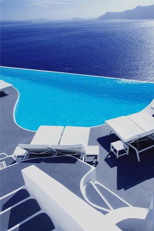 infinity pool katikies hotel w Grecji z pięknym widokiem?