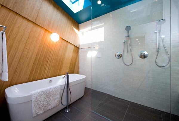idées de design d'intérieur salle de bain baignoire douches cloison