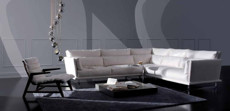 canapé italien meuble design italien recouvert de blanc