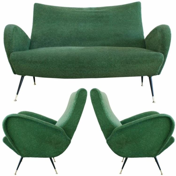 canapés italiens meubles de design italien ensemble de salon vert