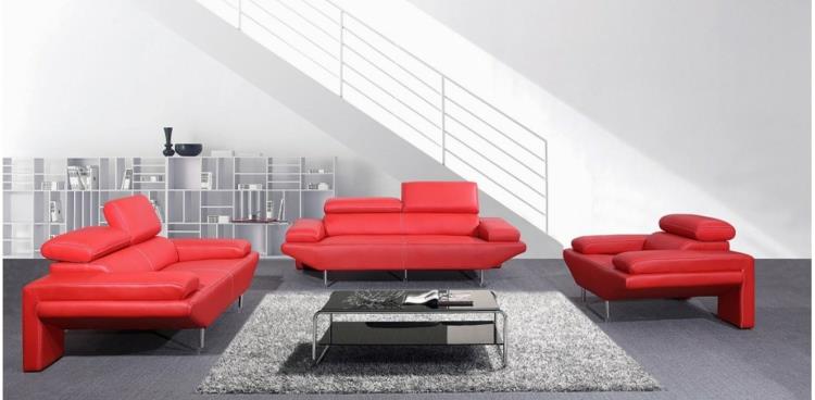 canapé italien meubles de design italien ensemble de salon rouge