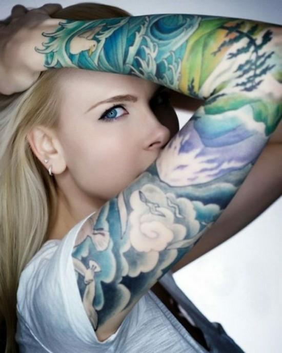 Idées de tatouage de manches de motifs japonais pour les femmes