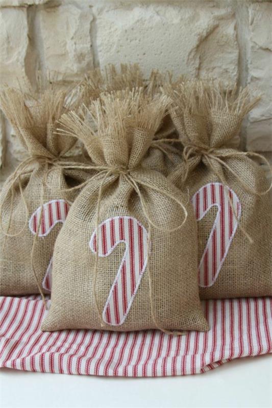 sac cadeau bricoler en jute