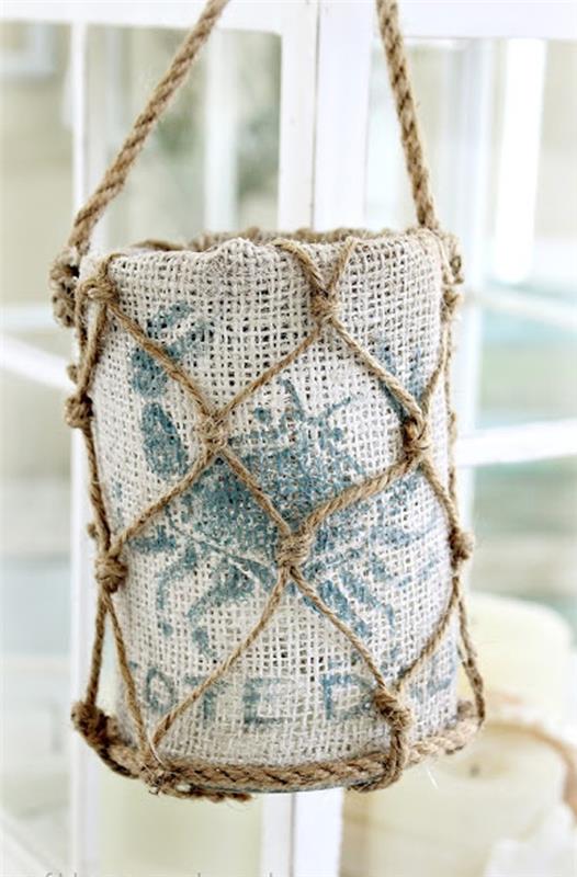 lanternes de plage en corde de jute décoration d'été nautique légère