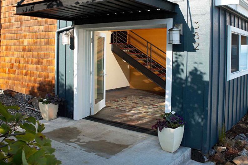 Dekorace betonové verandy pro soukromý dům - fotografie