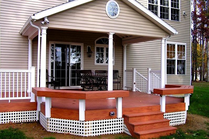 Jak ozdobit verandu soukromého domu: 80 nápadů