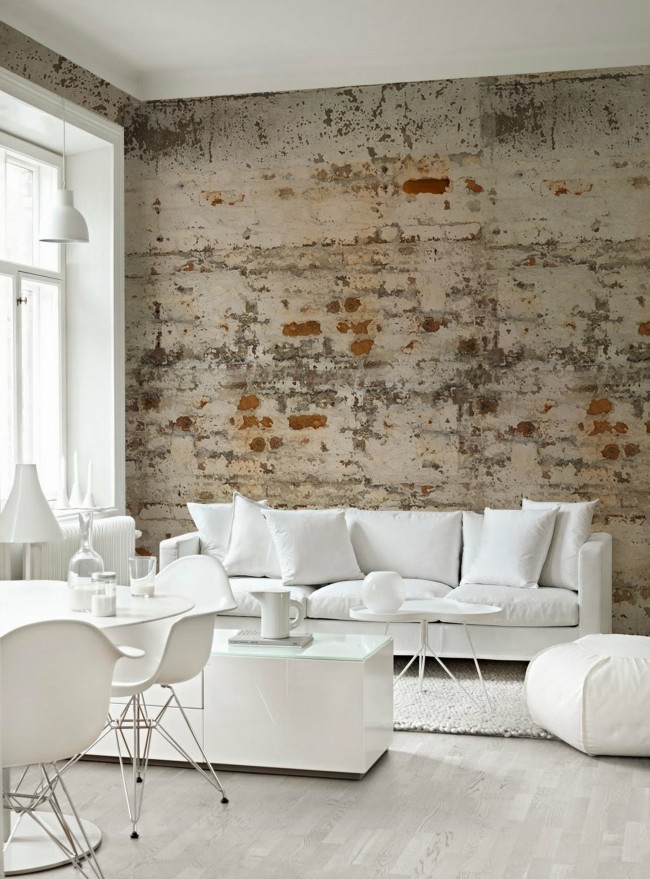 Белите текстилни мебели създават интересни ефекти на избледнели и прашни мебели