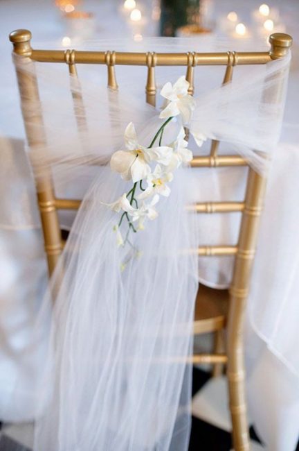 Dekorace židle pro nevěstu