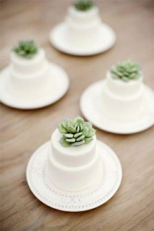 kaktusowe mini ciastka na wesele