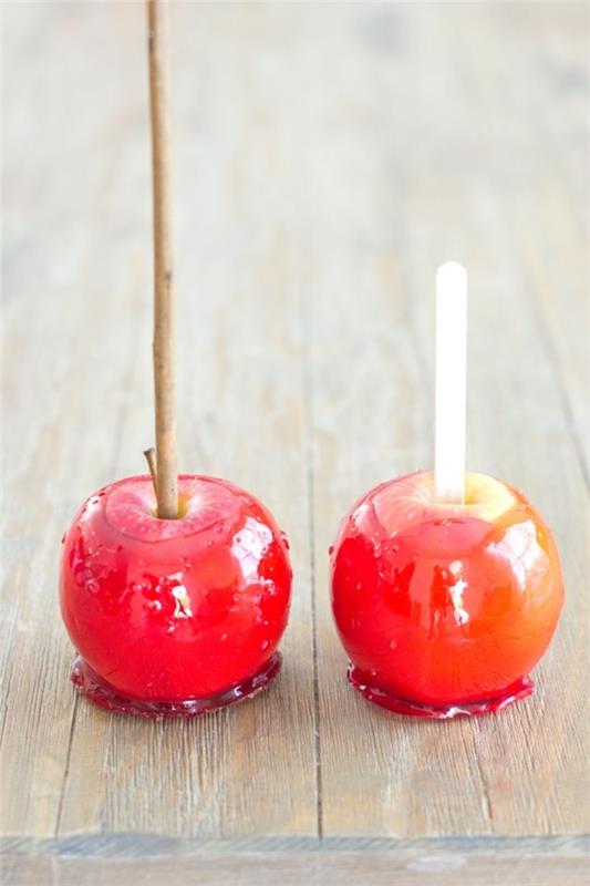kandyzowane jabłka pałeczki świąteczne cukierki