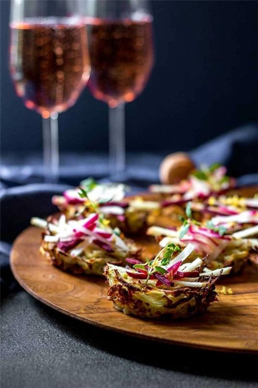 nids de pommes de terre recettes végétaliennes d'amuse-gueules