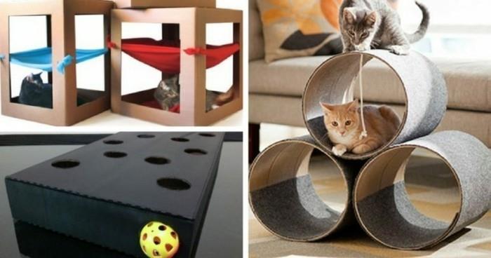 majsterkować zabawki dla kota z rolkami papieru toaletowego pomysły na majsterkowanie