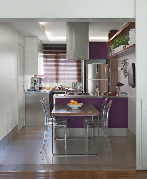ensemble de meubles de cuisine éléments violets